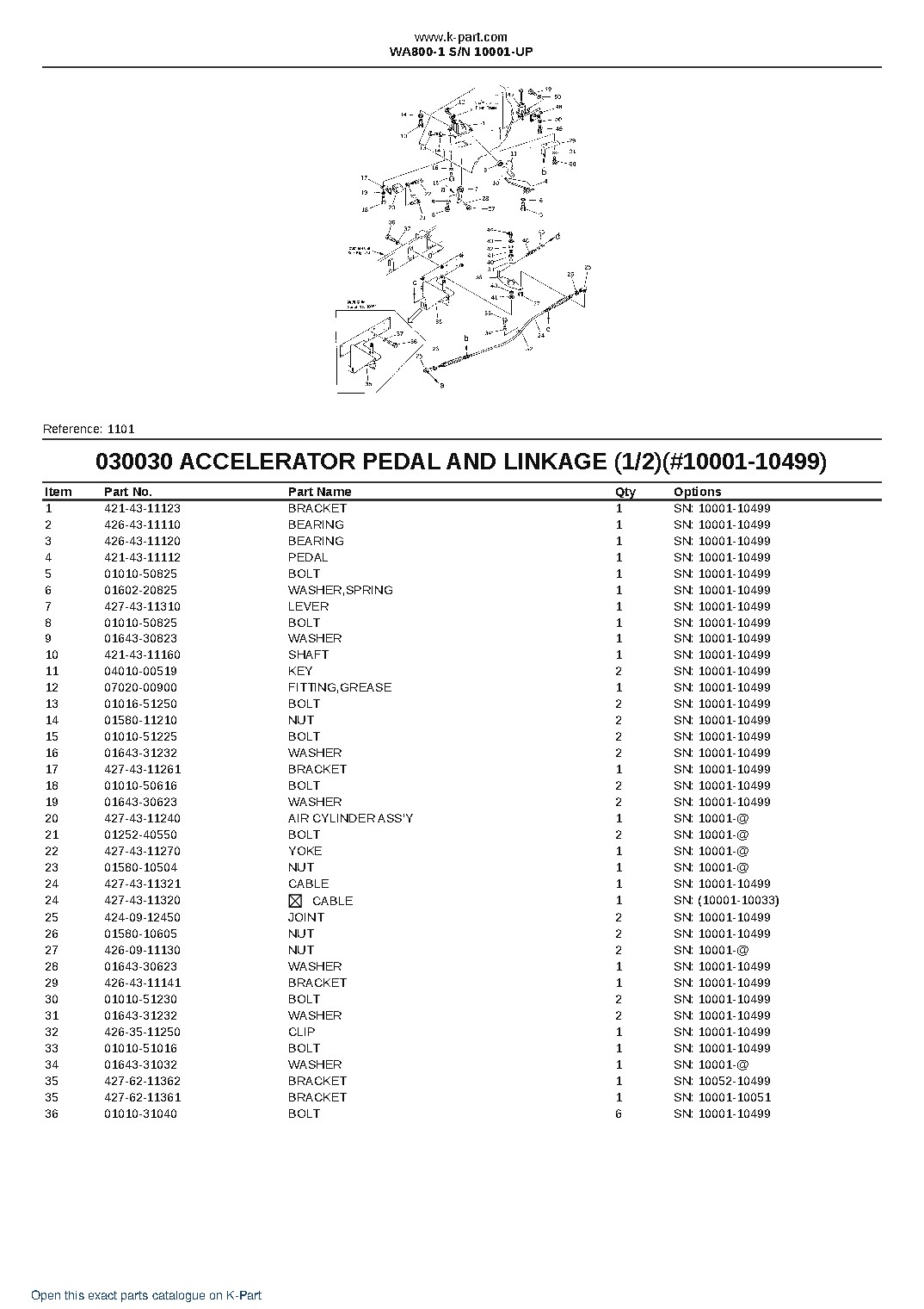 WA800-1 S/N 10001-UP – sample page 4