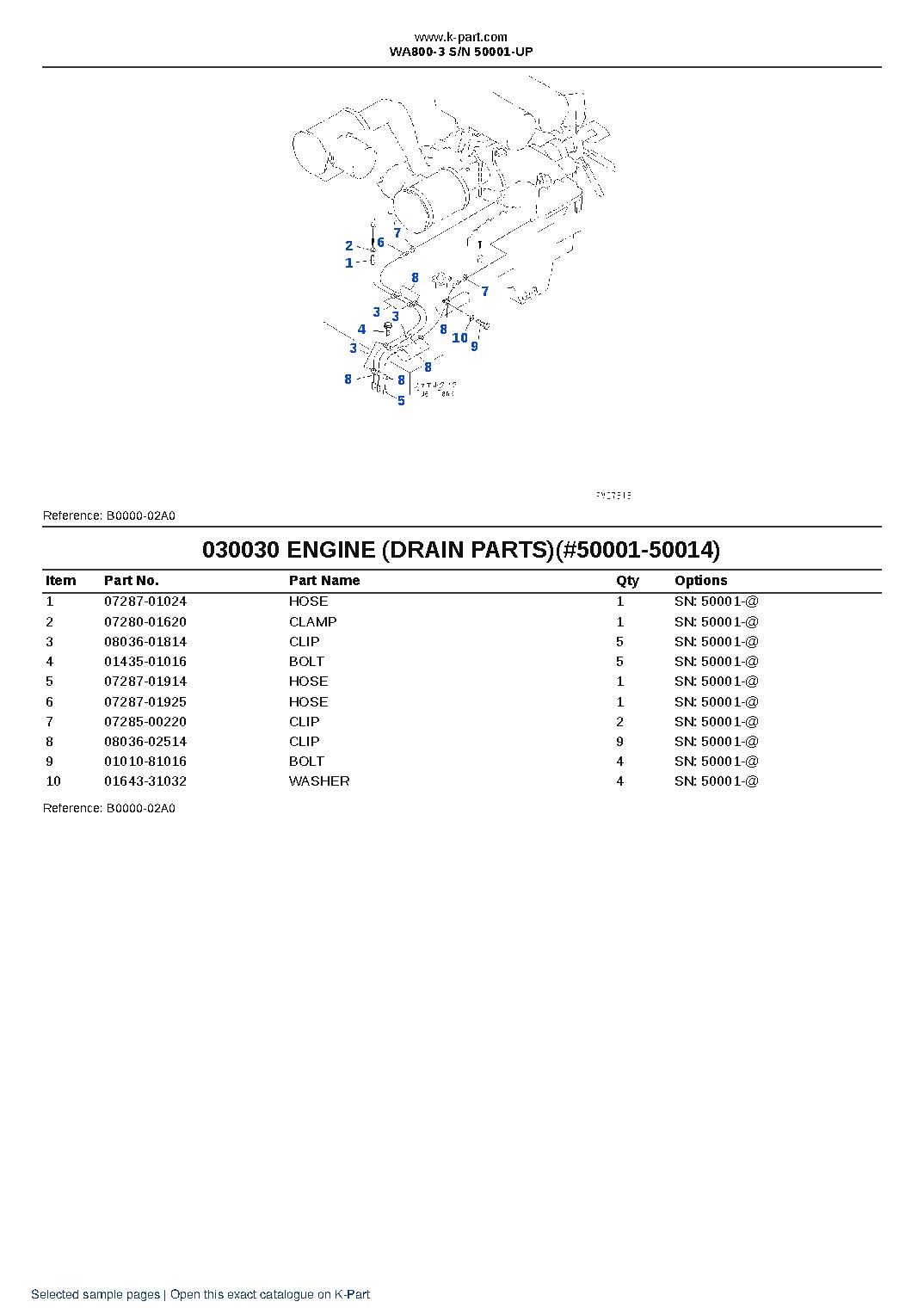 WA800-3 S/N 50001-UP – sample page 5 WA800-3 S/N 50001-UP – sample page 5