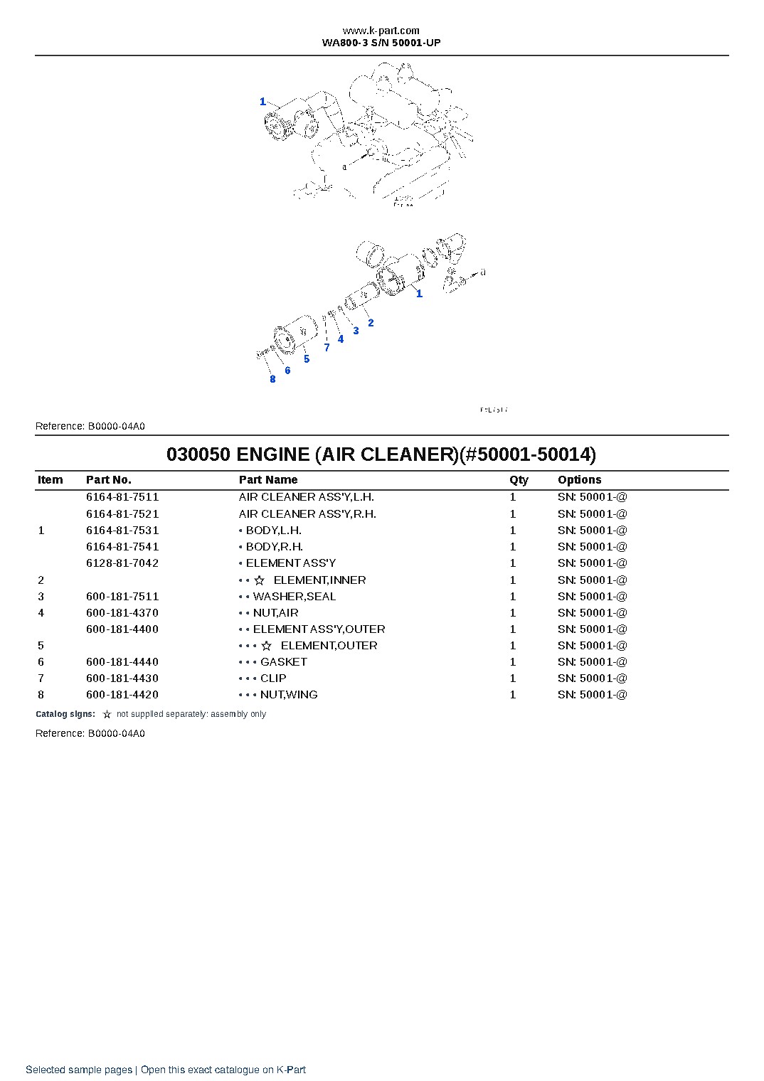 WA800-3 S/N 50001-UP – sample page 7 WA800-3 S/N 50001-UP – sample page 7
