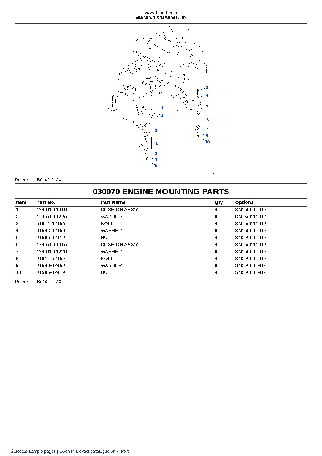 WA800-3 S/N 50001-UP – sample page 9 WA800-3 S/N 50001-UP – sample page 9
