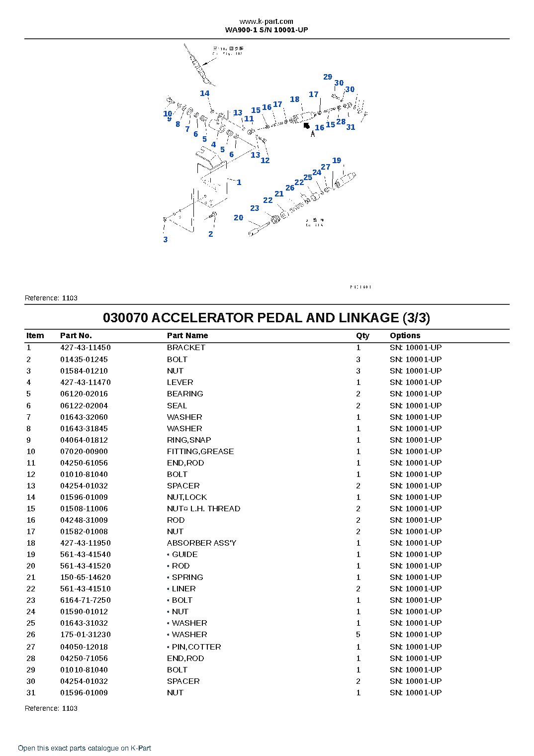 WA900-1 S/N 10001-UP – sample page 10