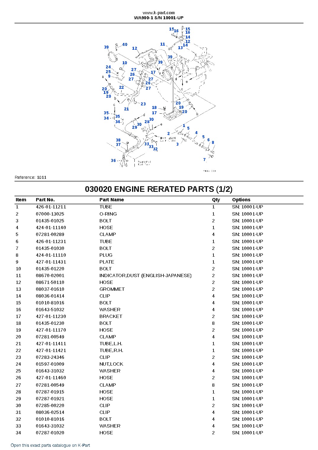 WA900-1 S/N 10001-UP – sample page 2