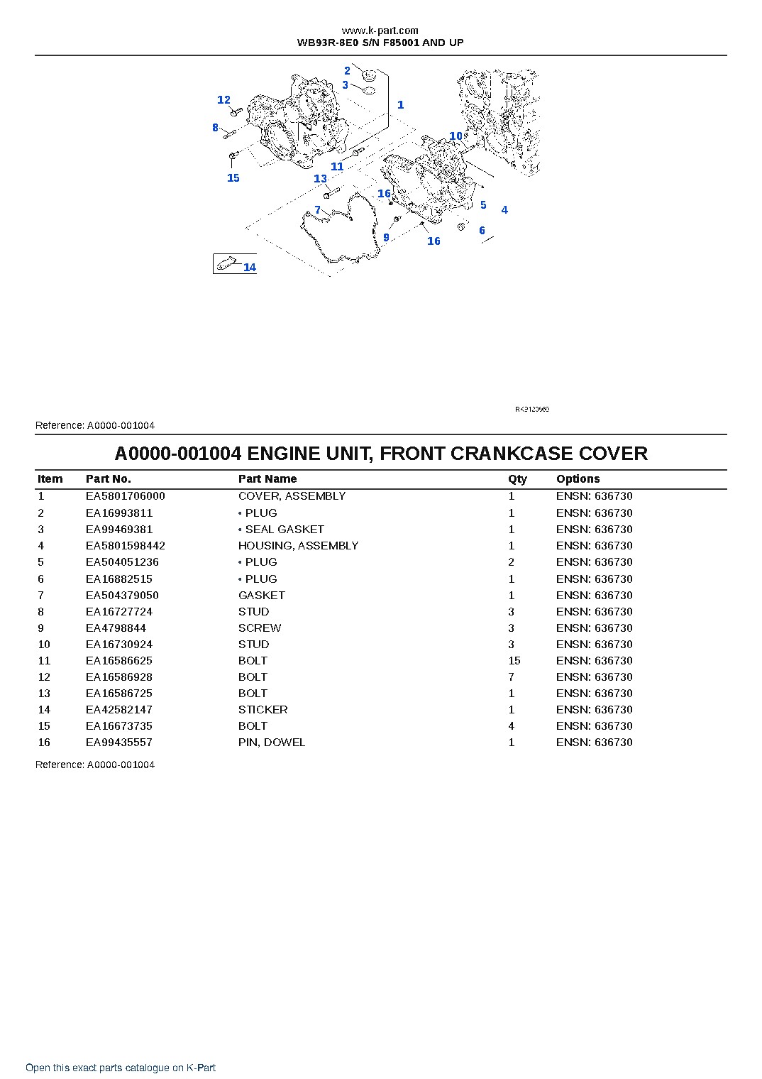 WB93R-8E0 S/N F85001 AND UP – sample page 4 WB93R-8E0 S/N F85001 AND UP – sample page 4