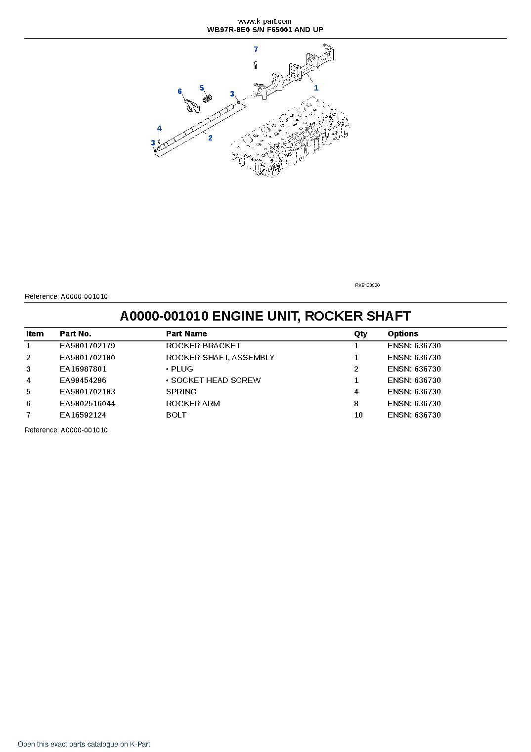 WB97R-8E0 S/N F65001 AND UP – sample page 10 WB97R-8E0 S/N F65001 AND UP – sample page 10