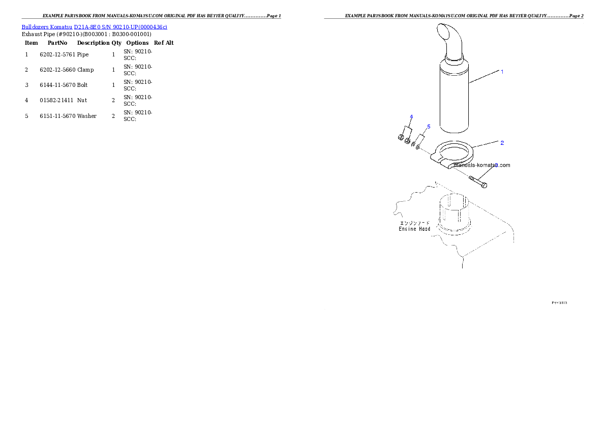 D21A-8E0 S/N 90210-UP Partsbook