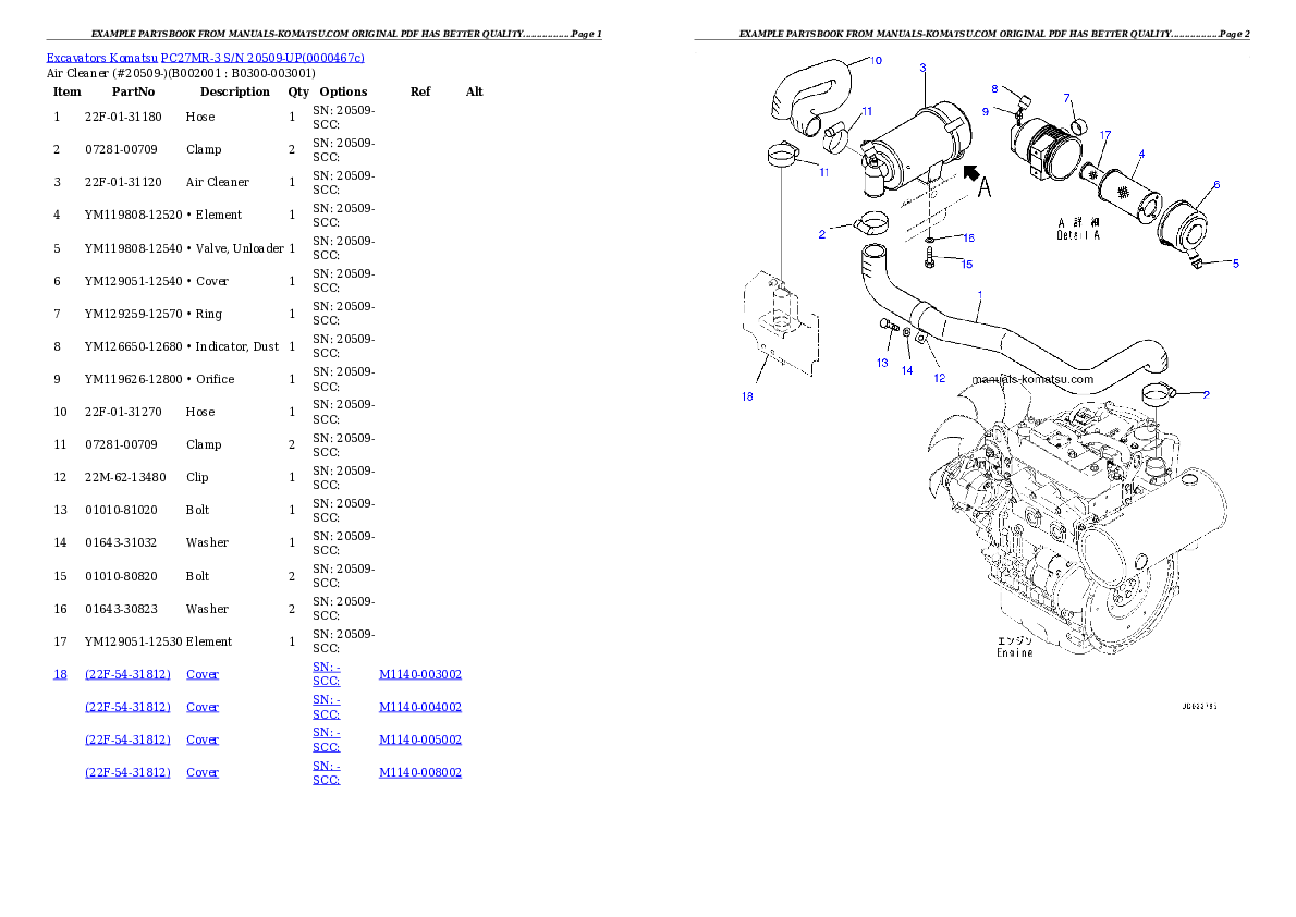 PC27MR-3 S/N 20509-UP Partsbook