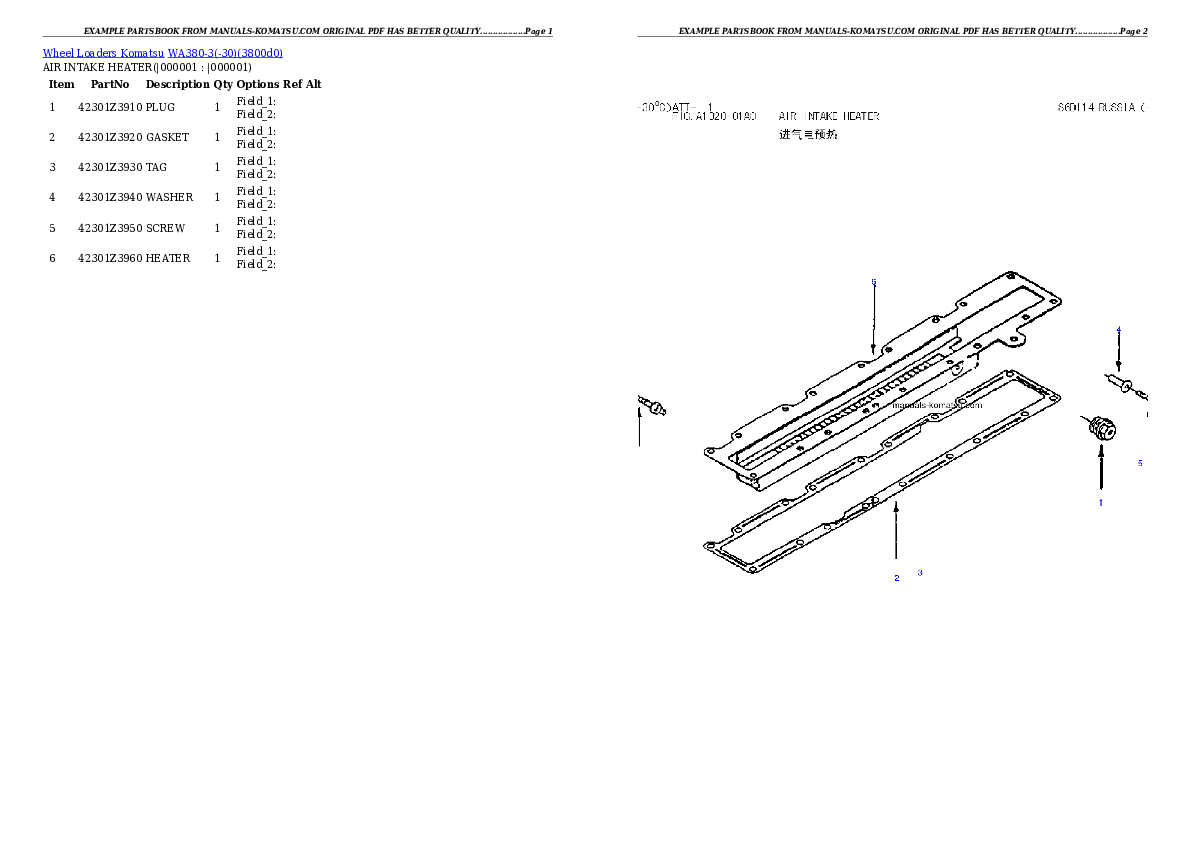 WA380-3(-30) Partsbook