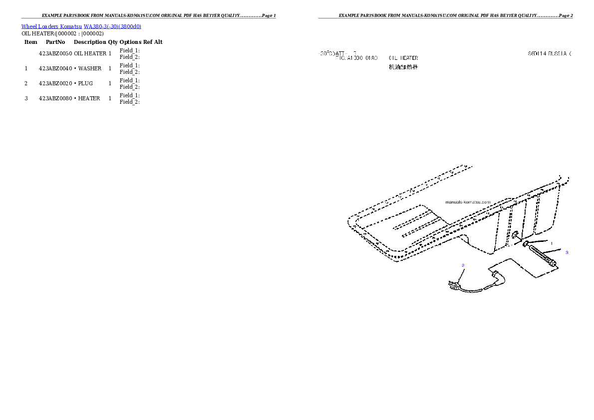 WA380-3(-30) Partsbook