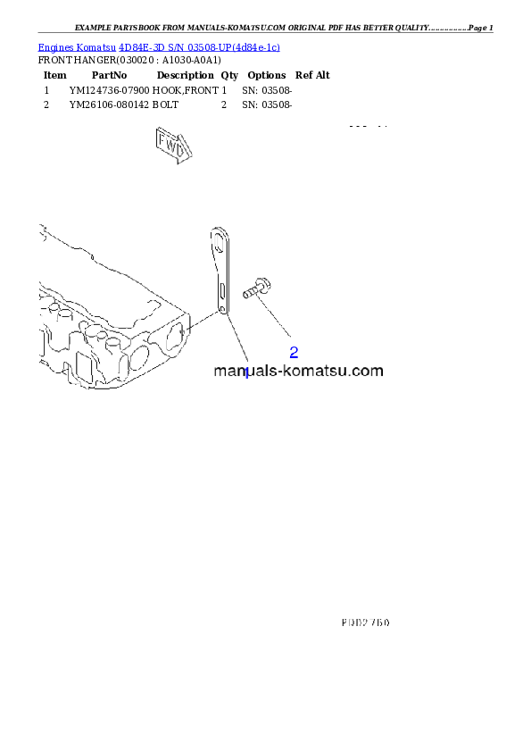 4D84E-3D S/N 03508-UP Partsbook