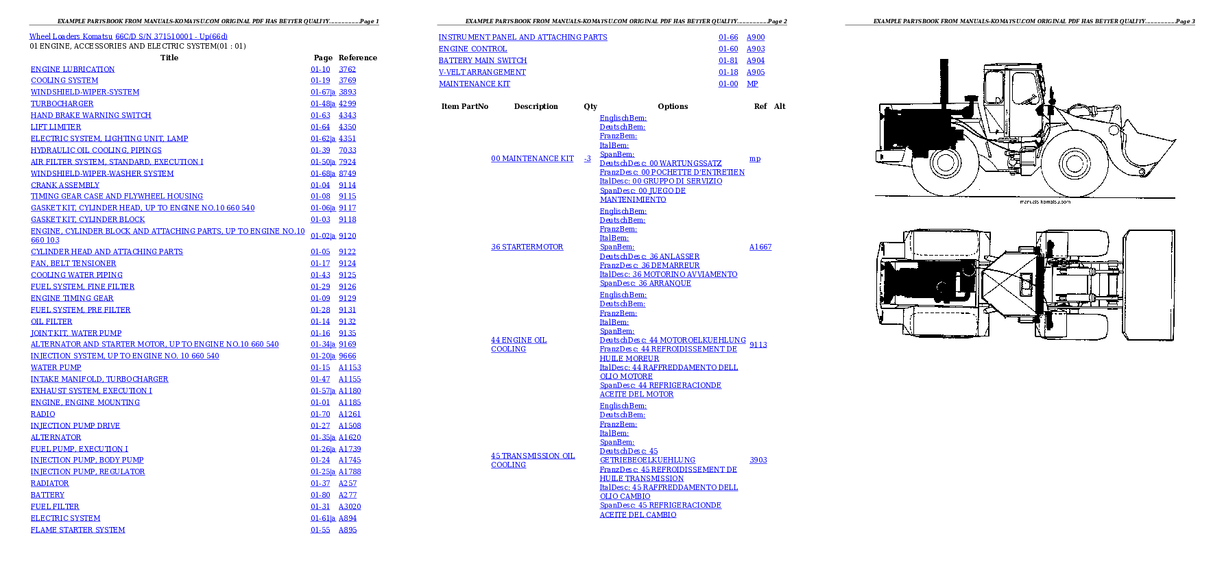 66C/D S/N 371510001 - Up Partsbook