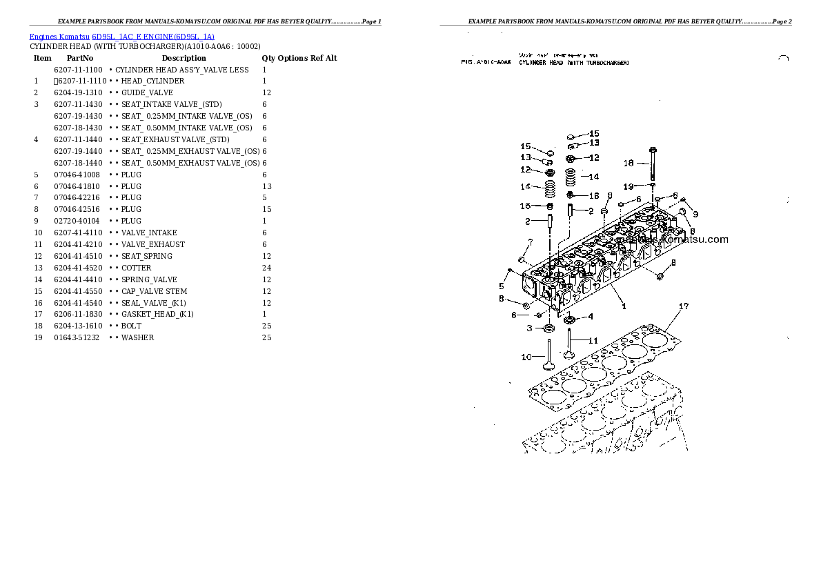 6D95L_1AC_E ENGINE Partsbook