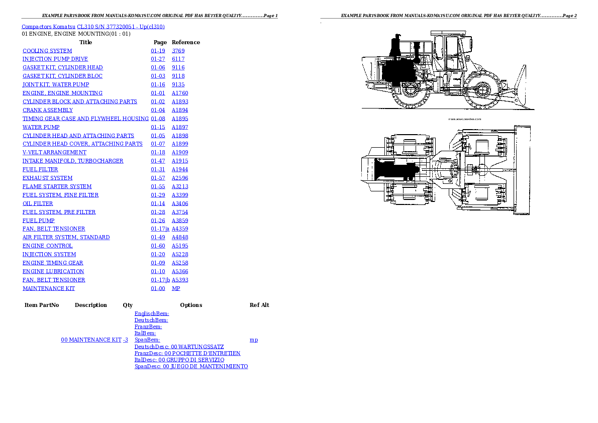 CL310 S/N 377320051 - Up Partsbook