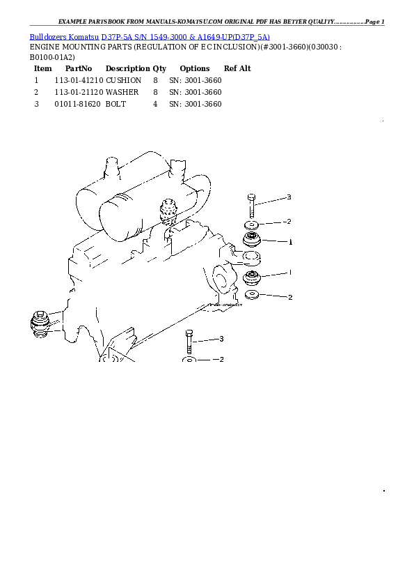 D37P-5A S/N 1549-3000 & A1649-UP Partsbook