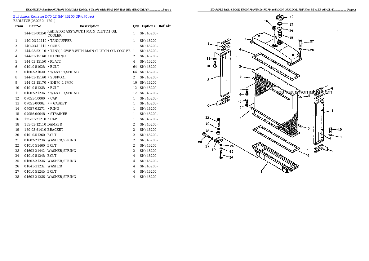 D70-LE S/N 45200-UP Partsbook