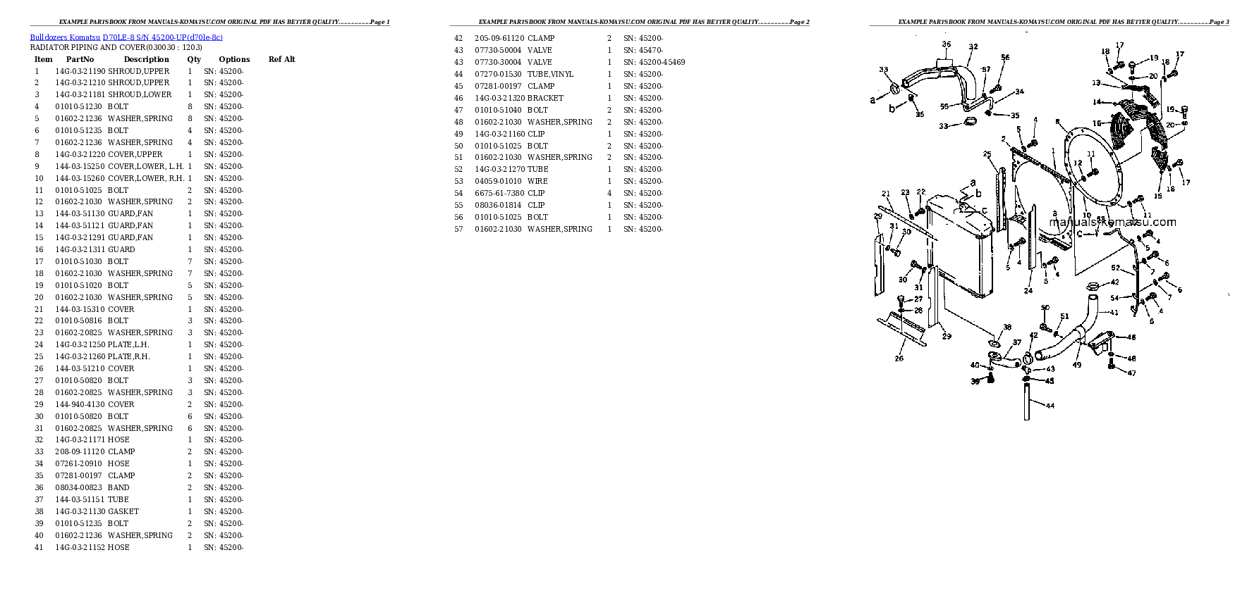 D70LE-8 S/N 45200-UP Partsbook