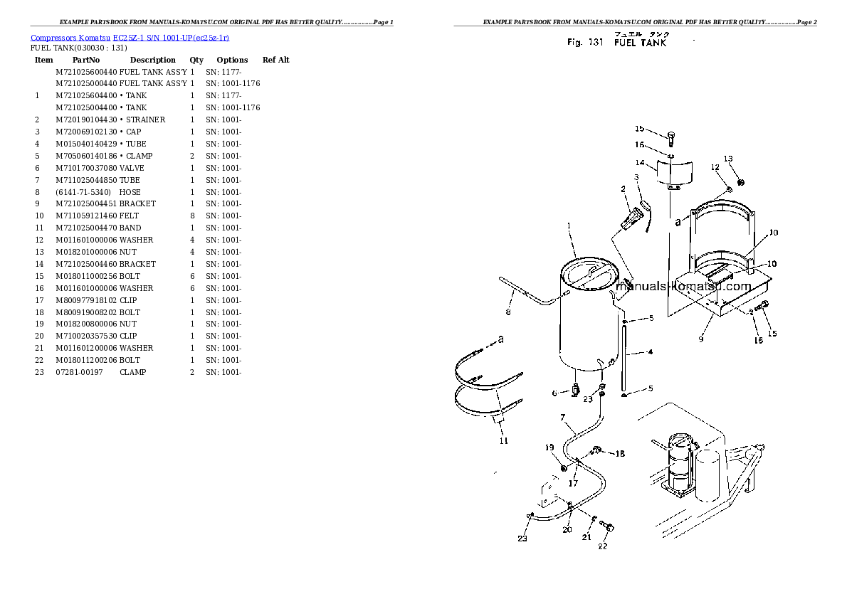 EC25Z-1 S/N 1001-UP Partsbook