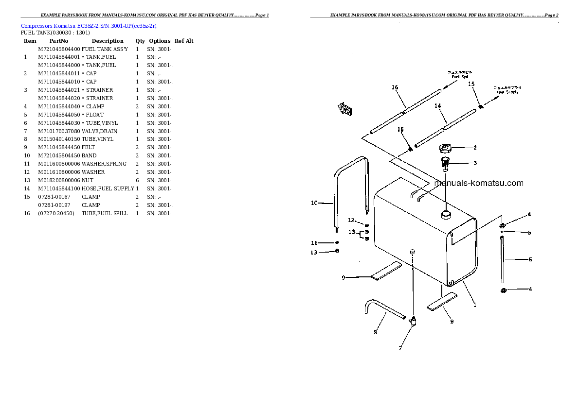 EC35Z-2 S/N 3001-UP Partsbook