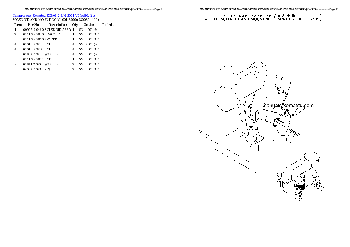 EC50Z-2 S/N 3001-UP Partsbook