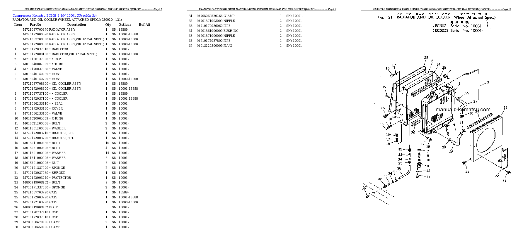 EC50Z-3 S/N 10001-UP Partsbook