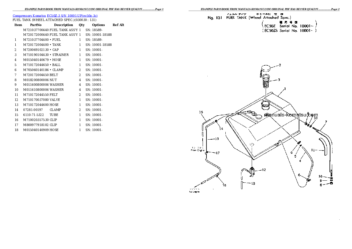 EC50Z-3 S/N 10001-UP Partsbook