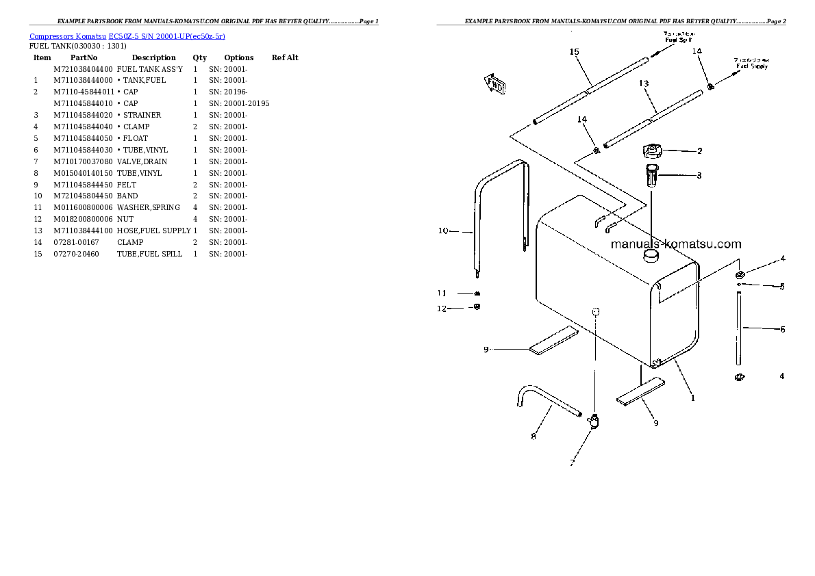 EC50Z-5 S/N 20001-UP Partsbook