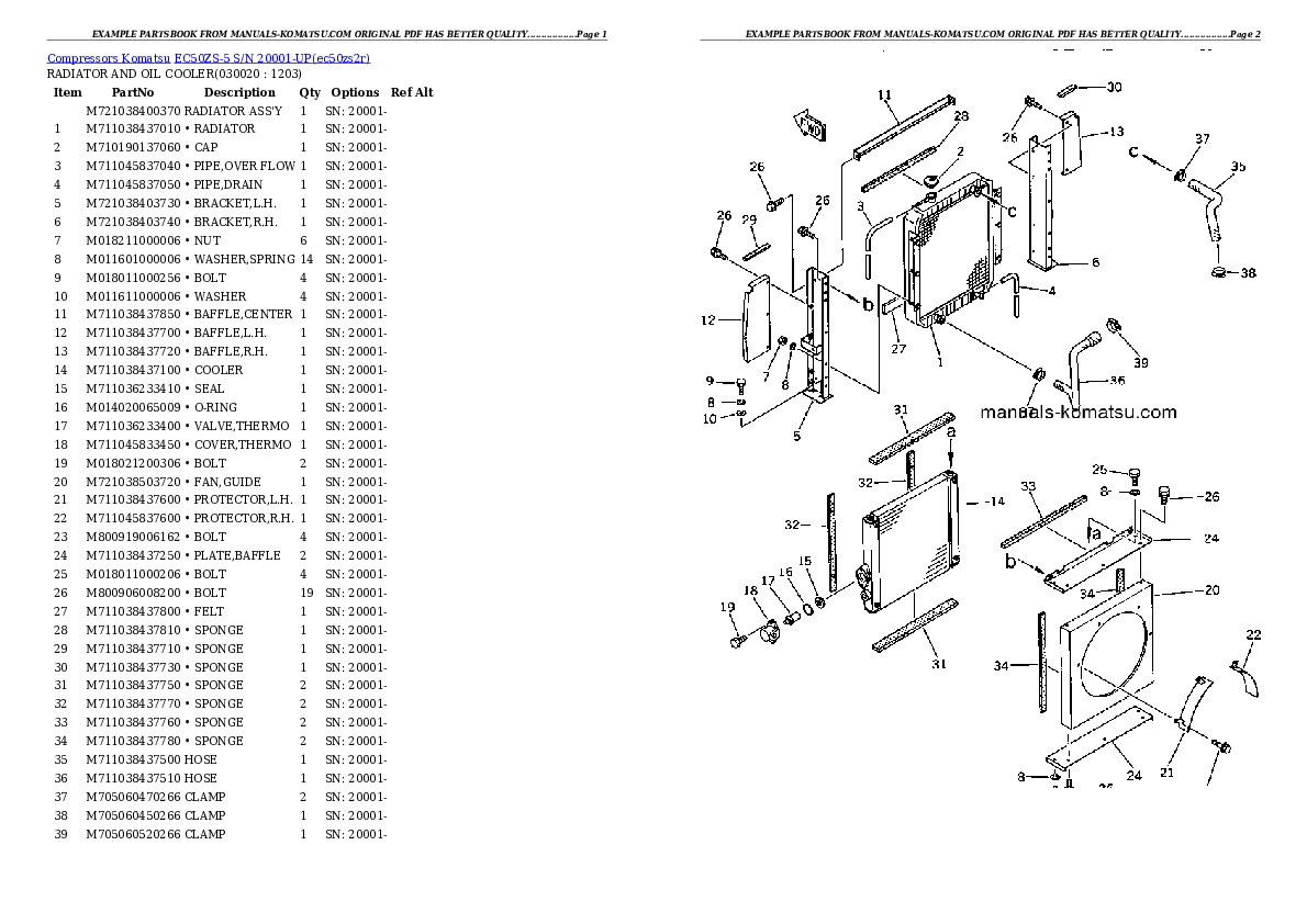 EC50ZS-5 S/N 20001-UP Partsbook