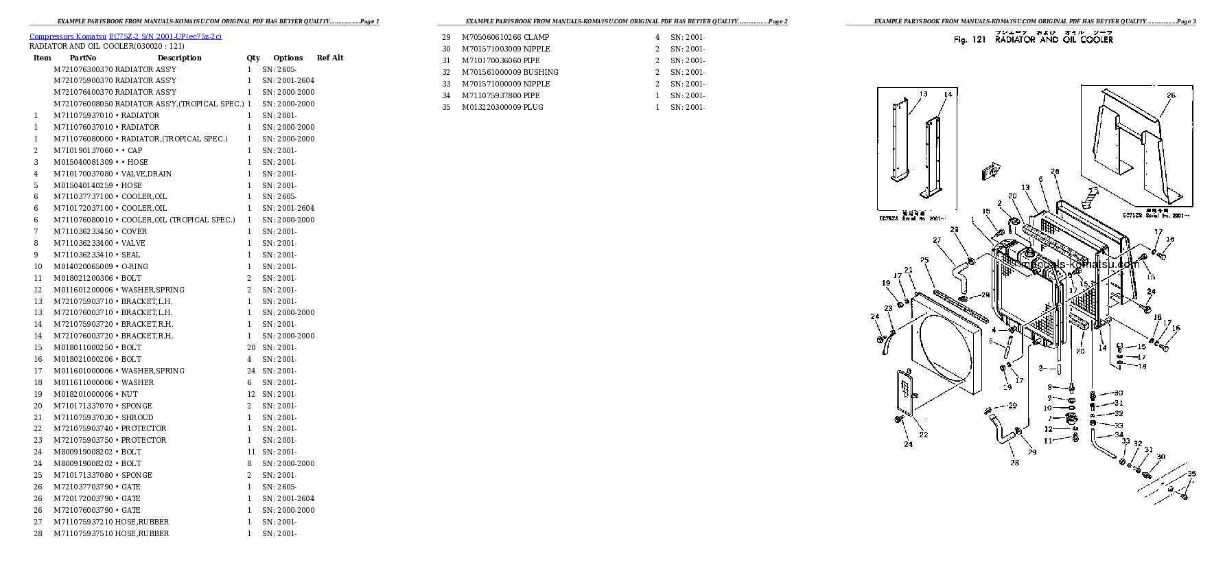 EC75Z-2 S/N 2001-UP Partsbook