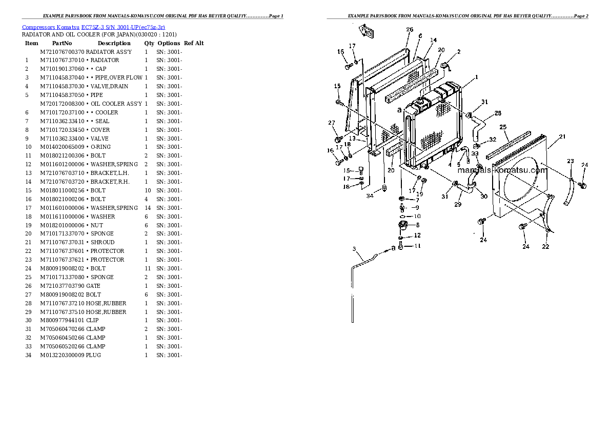 EC75Z-3 S/N 3001-UP Partsbook