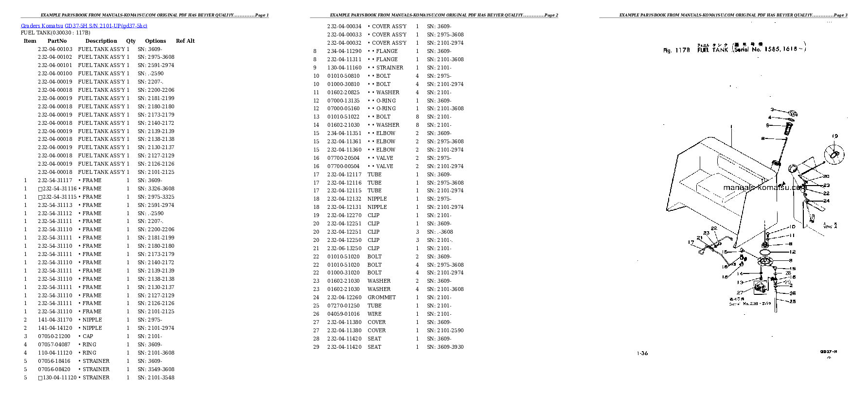 GD37-5H S/N 2101-UP Partsbook