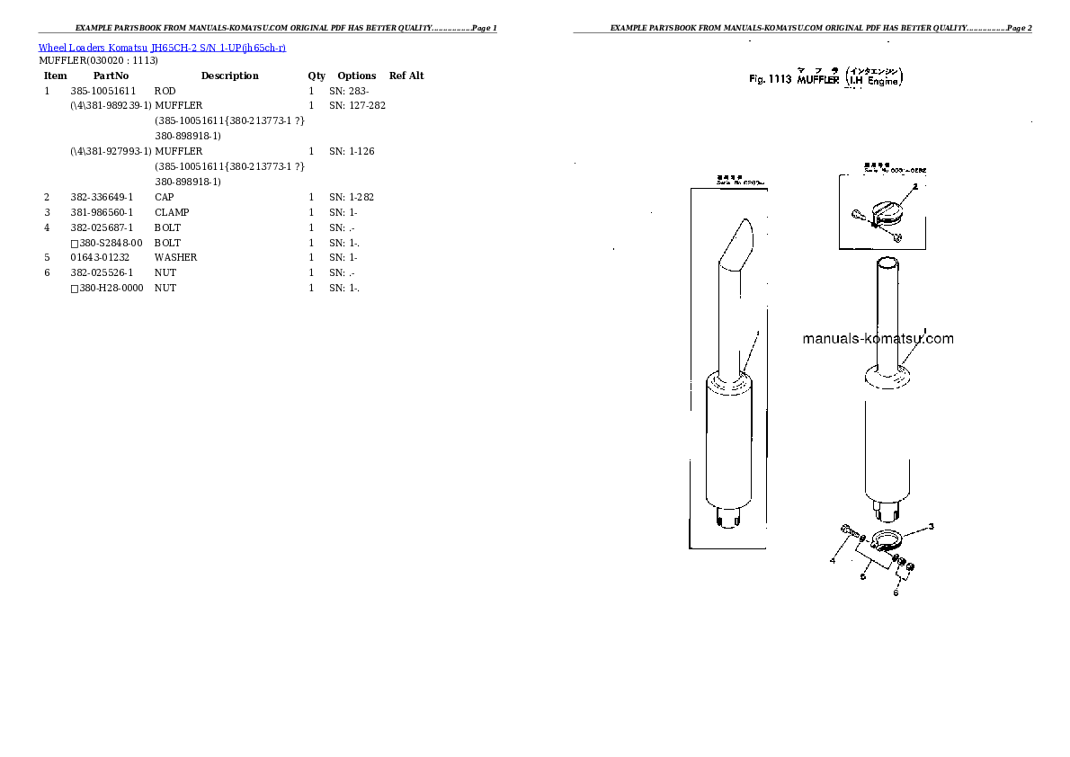 JH65CH-2 S/N 1-UP Partsbook