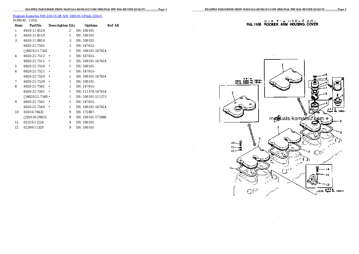 NH-220-CI-2B S/N 100101-UP Partsbook