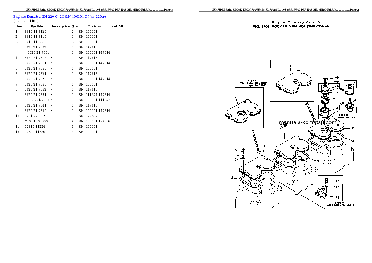 NH-220-CI-2G S/N 100101-UP Partsbook