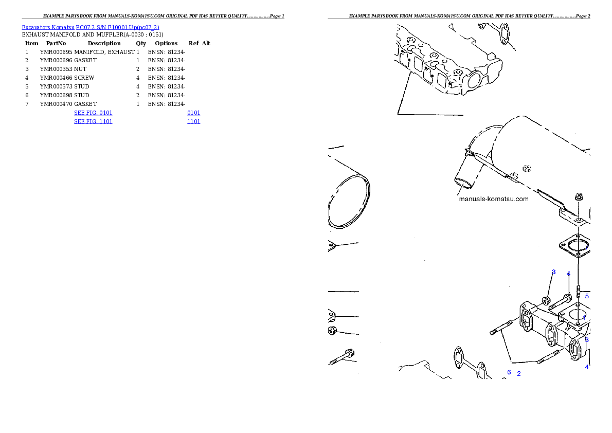 PC07-2 S/N F10001-Up Partsbook