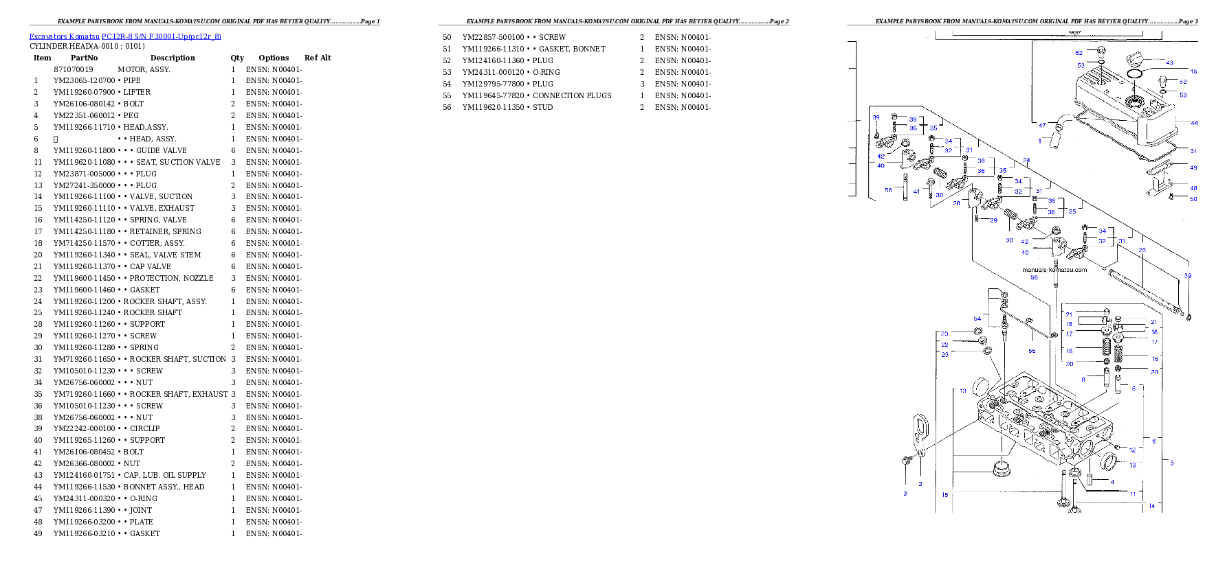 PC12R-8 S/N F30001-Up Partsbook