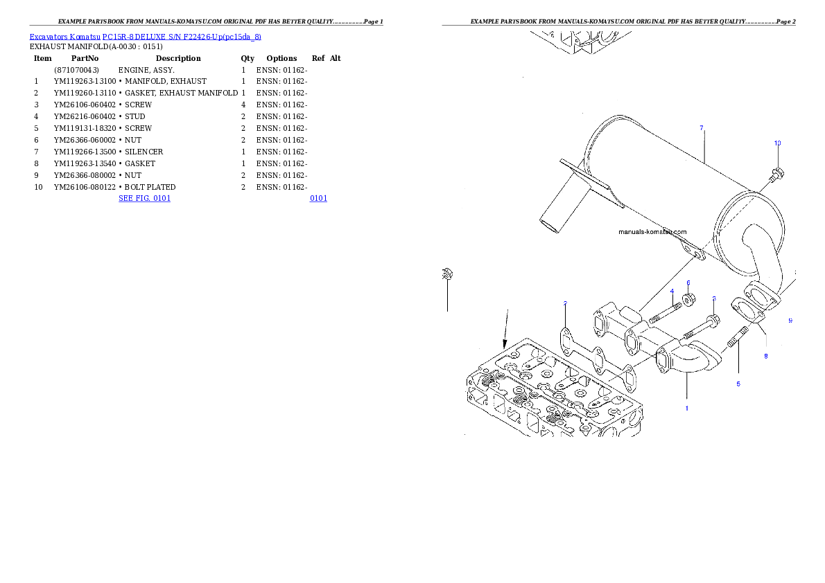 PC15R-8 DELUXE S/N F22426-Up Partsbook