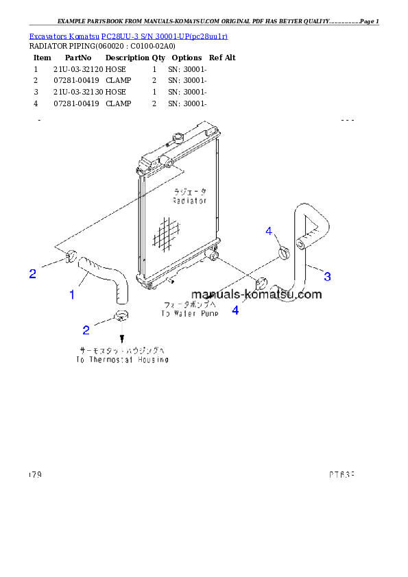 Protected: PC28UU-3 S/N 30001-UP Partsbook