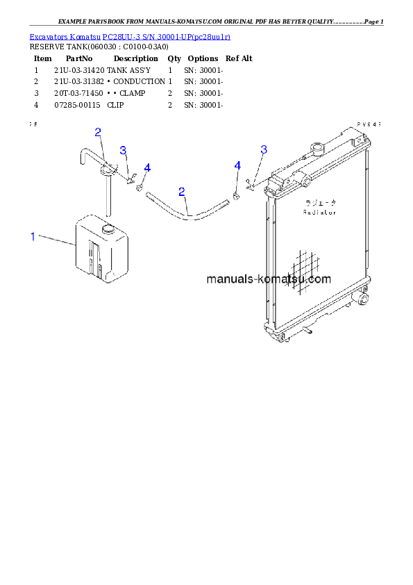 Protected: PC28UU-3 S/N 30001-UP Partsbook