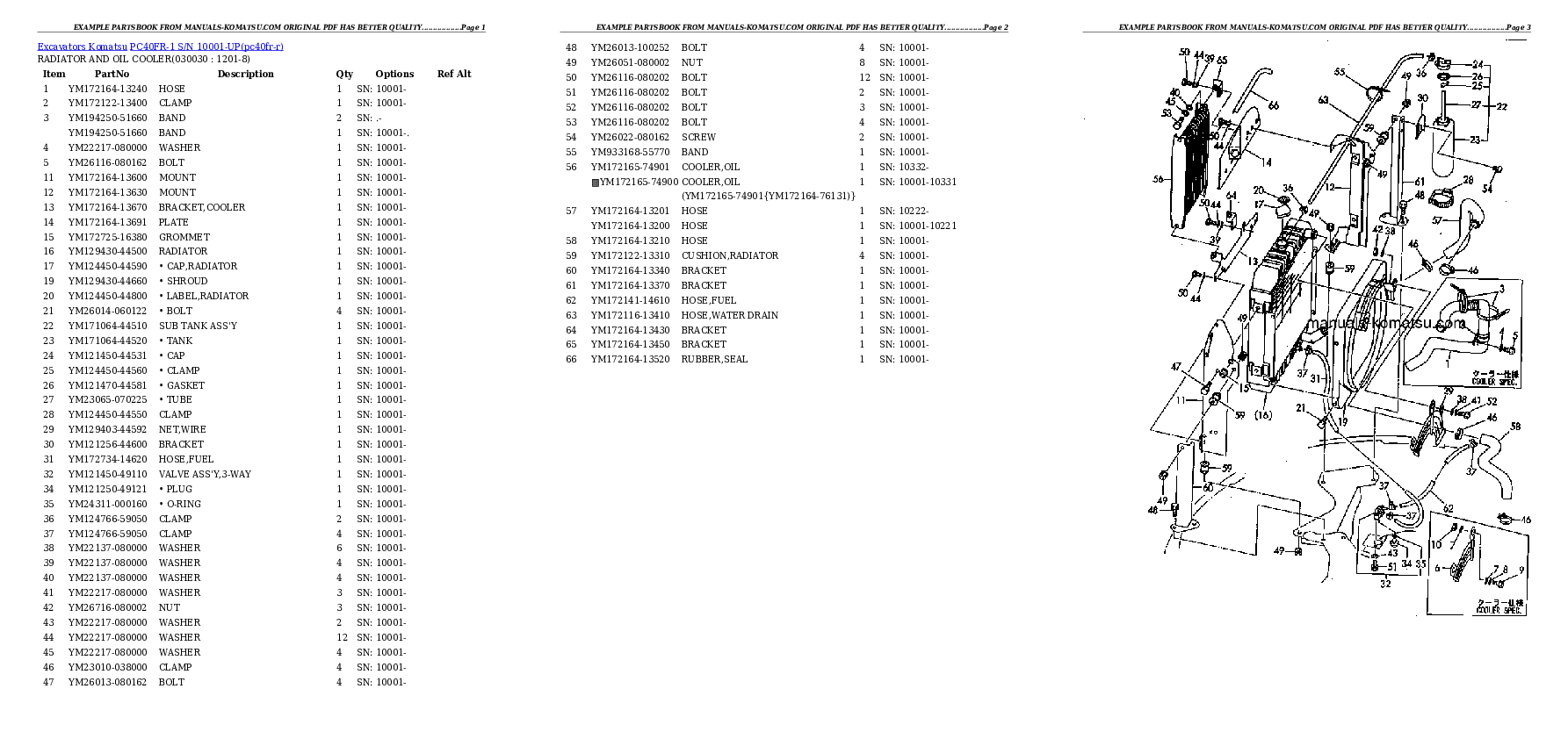 PC40FR-1 S/N 10001-UP Partsbook