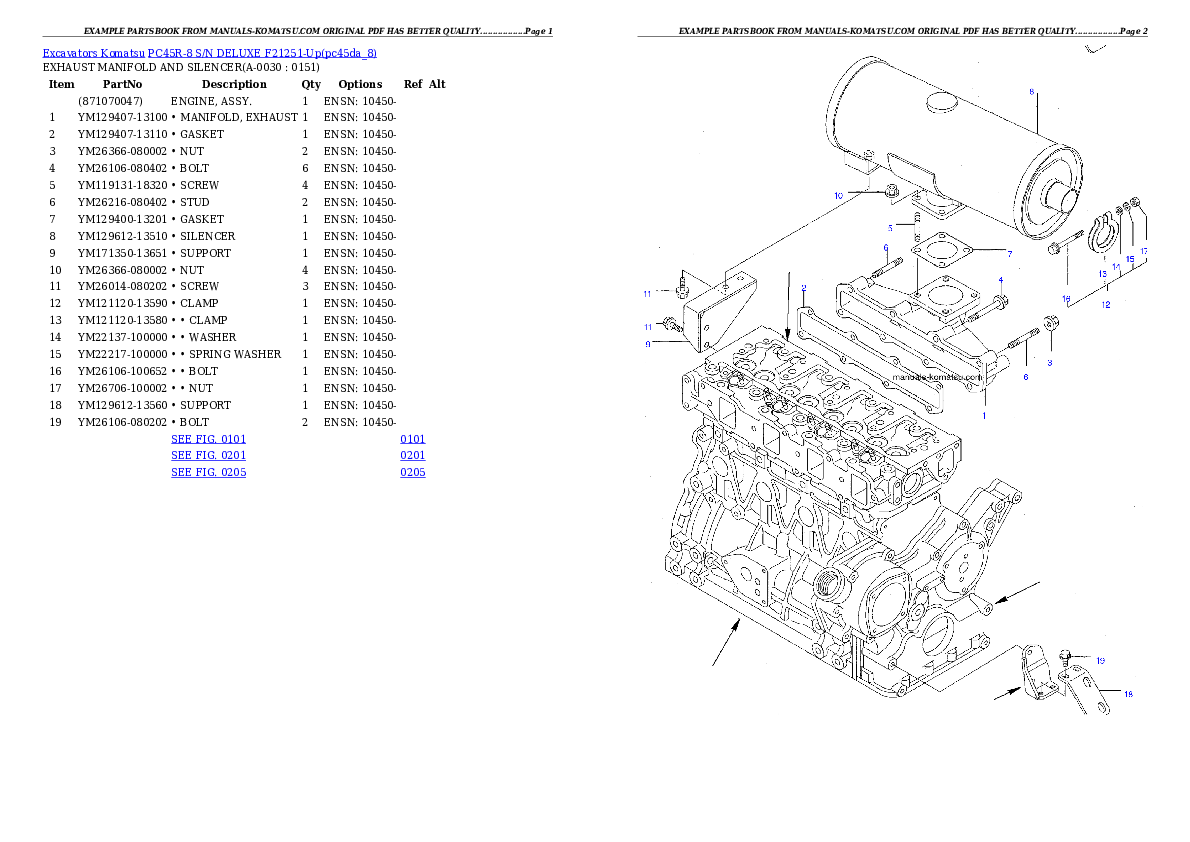 PC45R-8 S/N DELUXE F21251-Up Partsbook