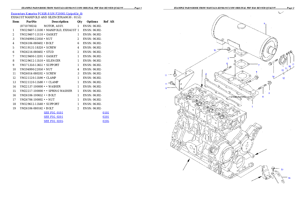 PC45R-8 S/N F20001-Up Partsbook