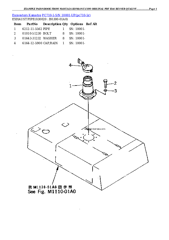 PC710-5 S/N 10001-UP Partsbook