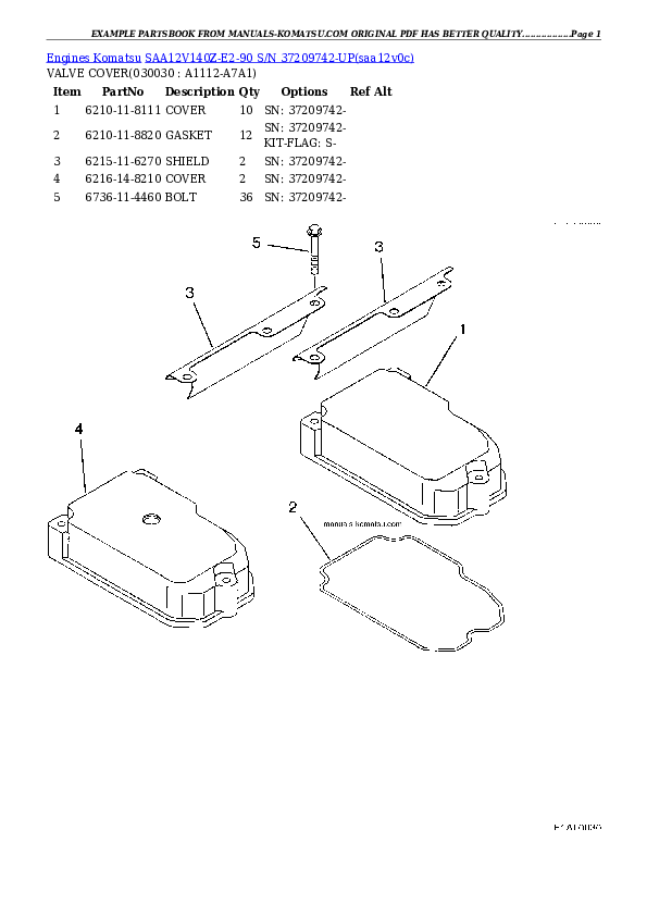 SAA12V140Z-E2-90 S/N 37209742-UP Partsbook