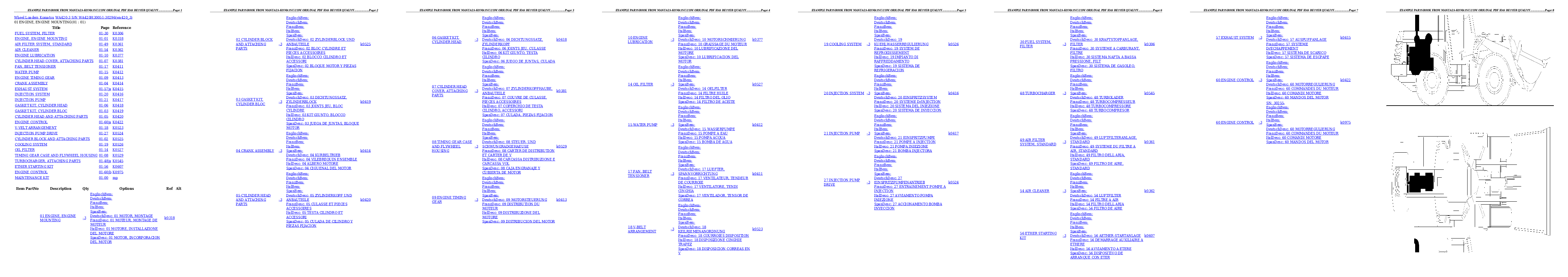 WA420-3 S/N WA420H30051-30296 Partsbook