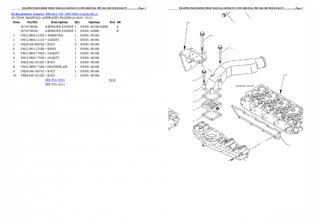 Protected: WB140-2 S/N 140F10001-Up Partsbook