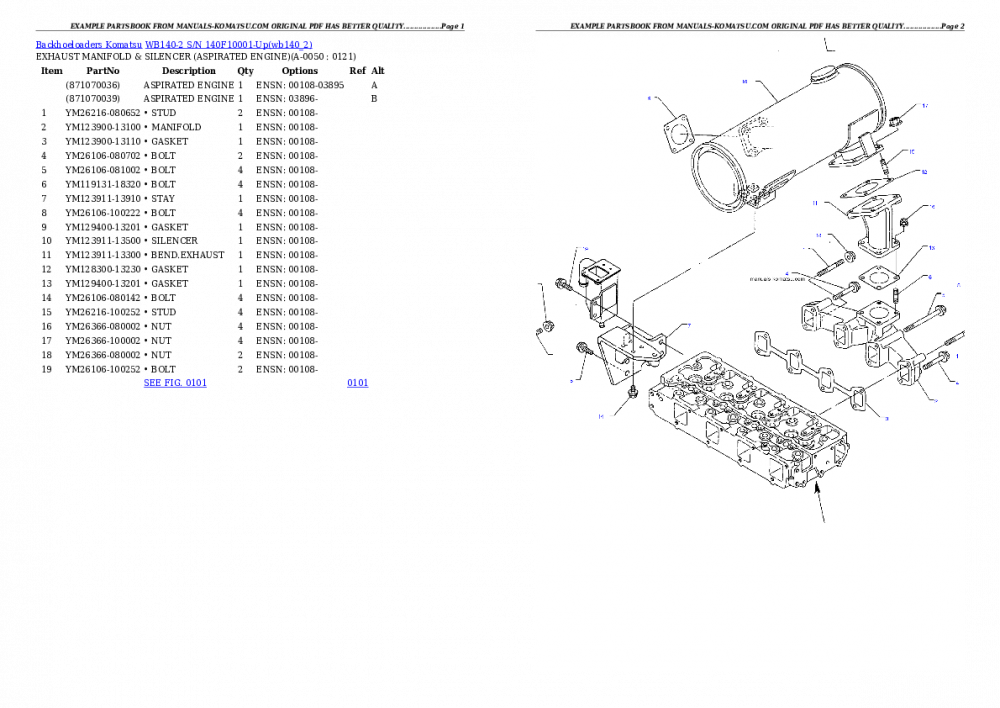 Protected: WB140-2 S/N 140F10001-Up Partsbook