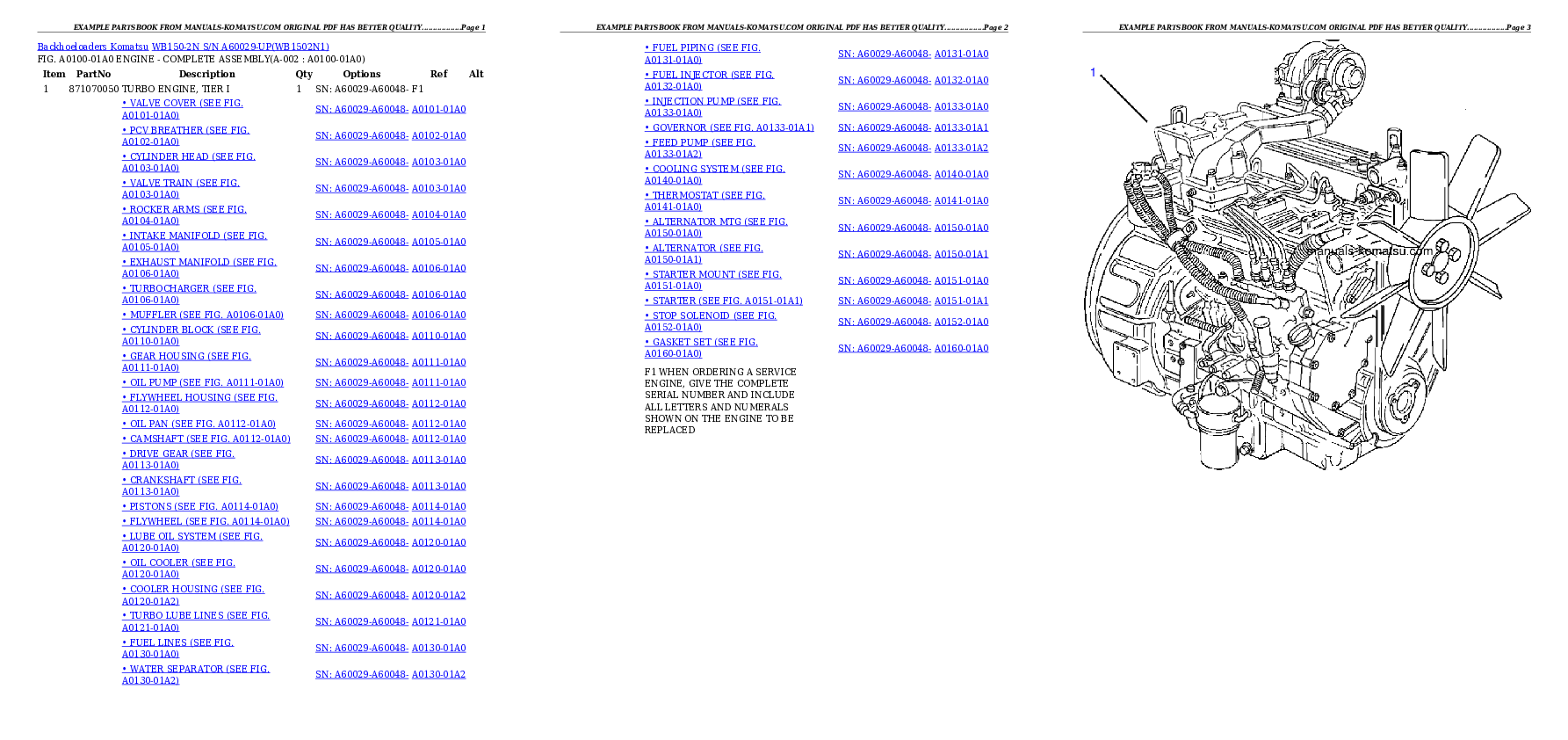 WB150-2N S/N A60029-UP Partsbook