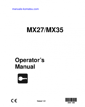MX27(JPN) S/N 5001-UP Operation manual (English)