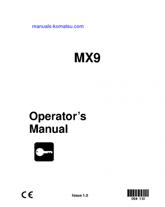MX09(JPN) S/N 8001-UP Operation manual (English)
