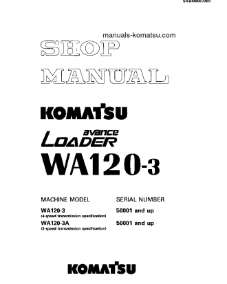 WA120-3(JPN) S/N 50001-UP Shop (repair) manual (Russian)