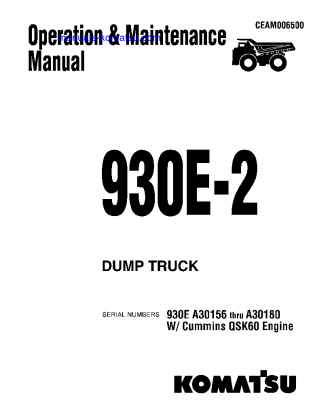 930E-2(USA) S/N A30156-A30180 Operation manual (English)